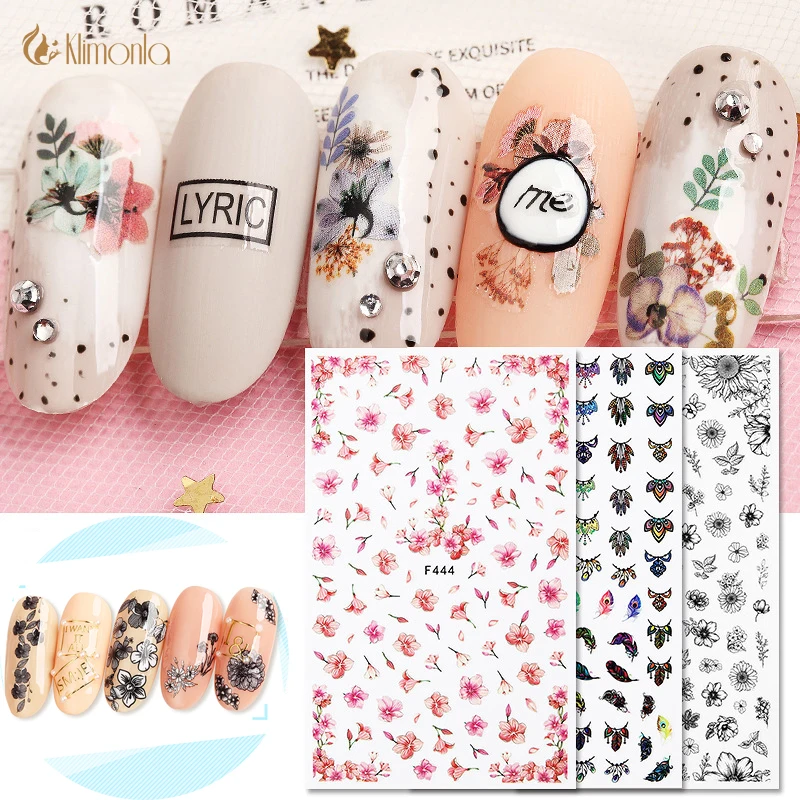 3D-Наклейки для ногтей с цветами вишни 2 шт. | Красота и здоровье