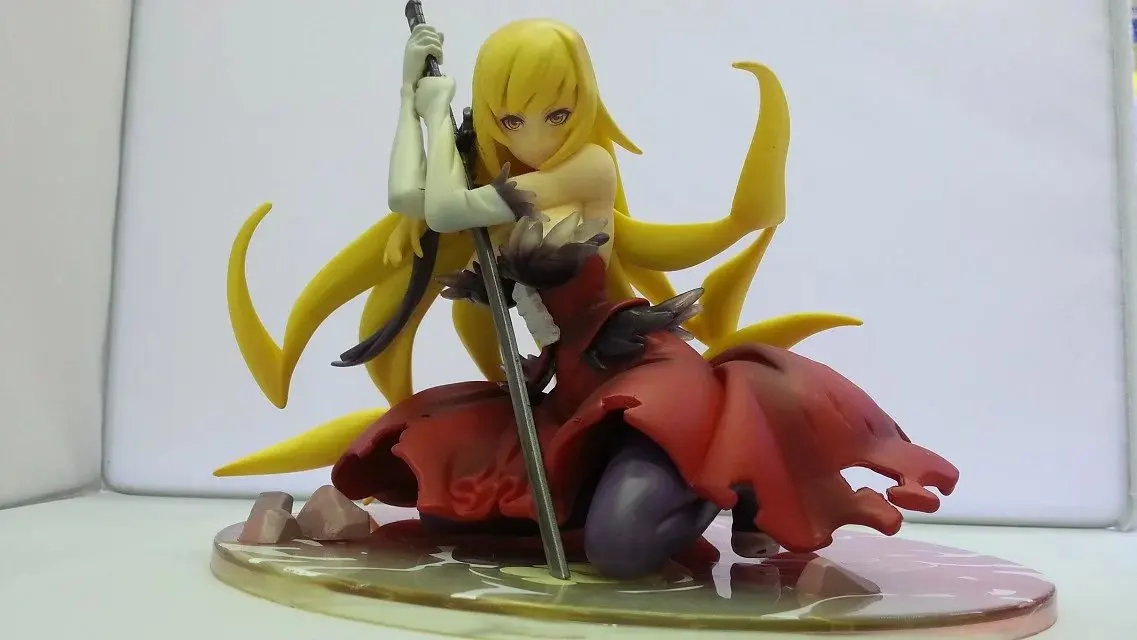 14 см аниме фигурка Monogatari Nisemonogatari Oshino Shinobu оружие 1/8 Масштаб ПВХ сексуальная Коллекционная модель подарок кукла