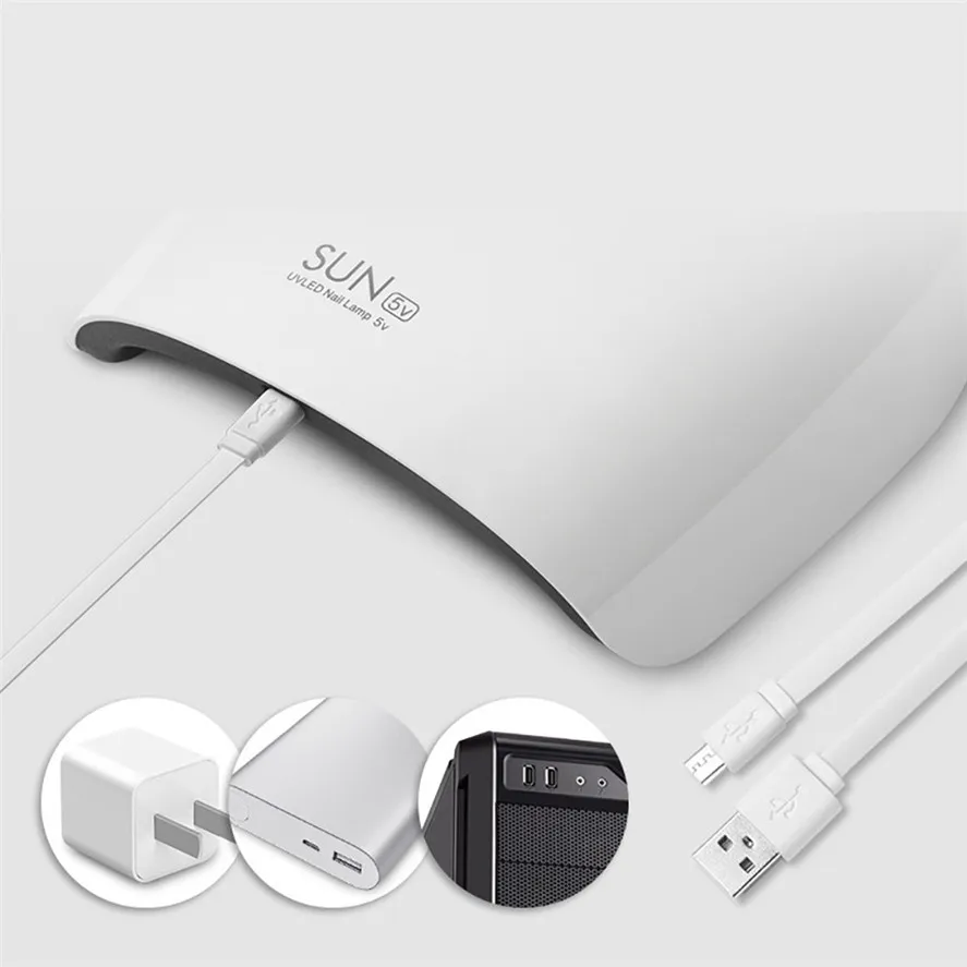 Новый 1 шт. USB/EU разъем 24 Вт Светодиодный УФ гель для ногтей лампа отверждения