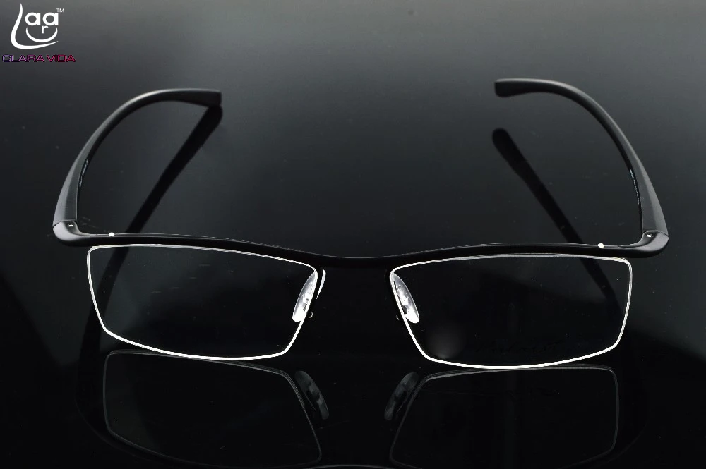= CLARAVIDA чистый Титан со стальными чехол коммерческих оправы для очков Очки чтения