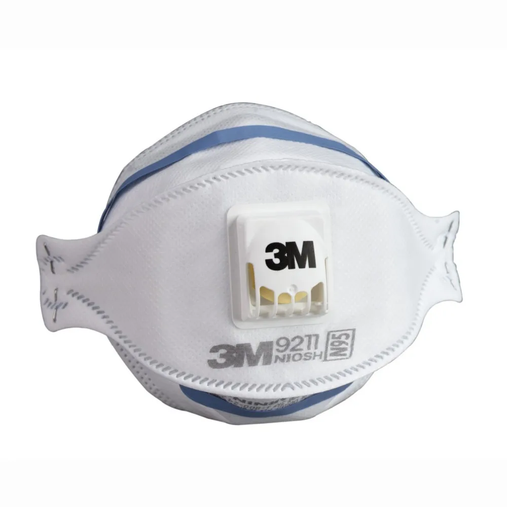 3M 9211 респиратор для твердых частиц N95, одноразовый, клапан выдоха противогаз Анти-туман микрочастицы Anti-PM2.5