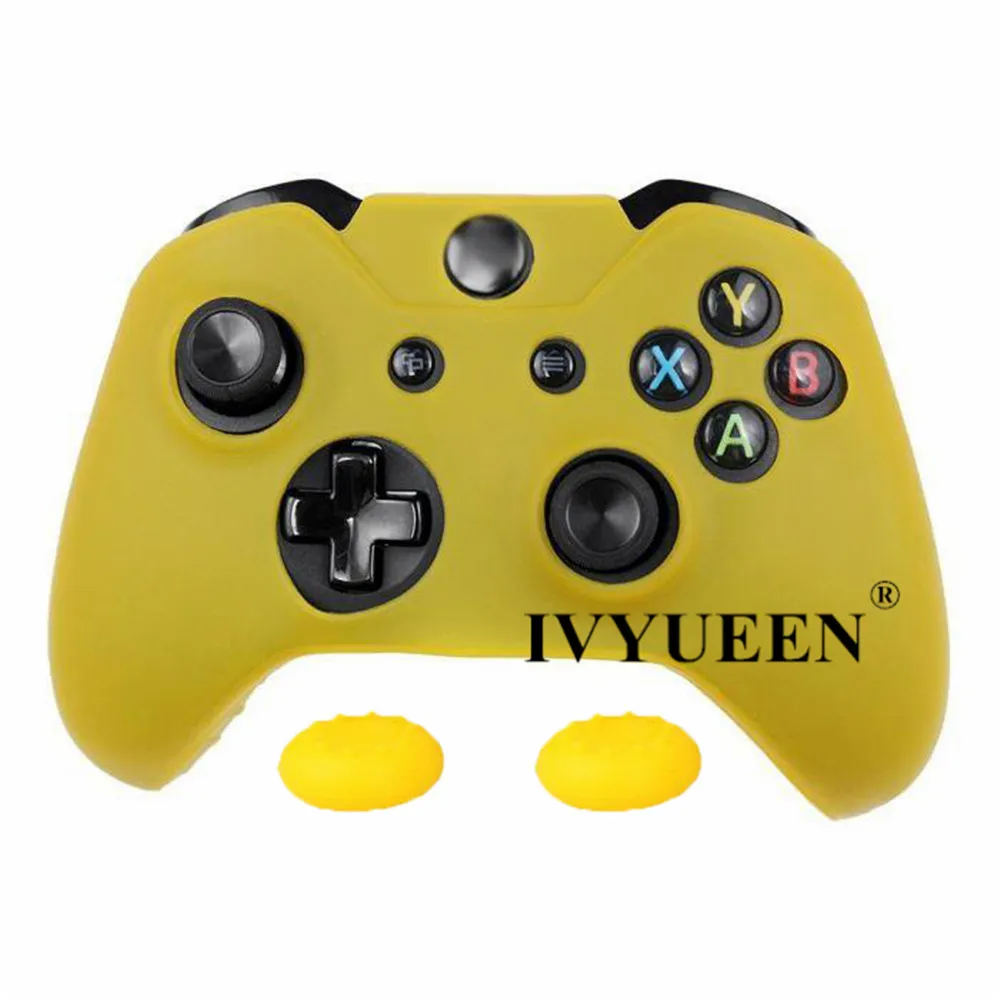 IVYUEEN мягкий силиконовый резиновый защитный кожаный чехол для microsoft Xbox one 1 контроллер геймпад черный зеленый синий красный камуфляж - Цвет: Цвет: желтый