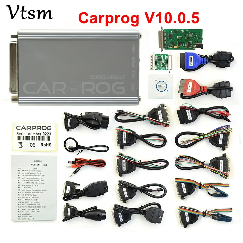 Диагностические инструменты инструмент для ремонта CARPROG V10.05 74hc125 чип автомобиля
