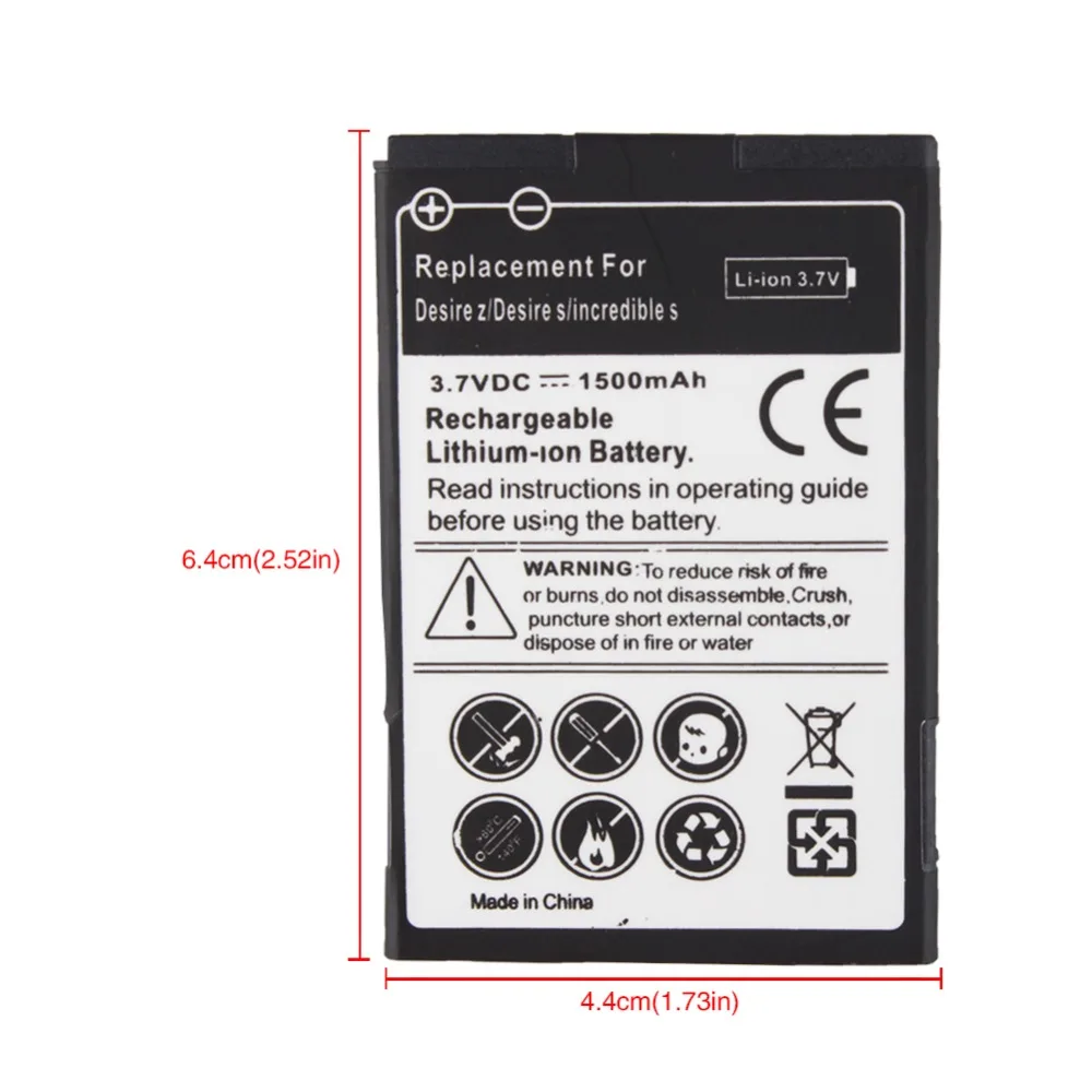 GOLDFOX 2 шт Аккумуляторная батарея для HTC Desire Z T mobile G2 S Incredible S510e 1500mAh аккумулятор