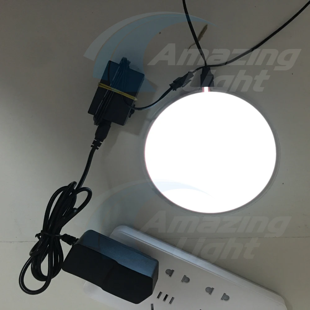 Электролюминессветильник ная белая панель EL диаметром 13 см