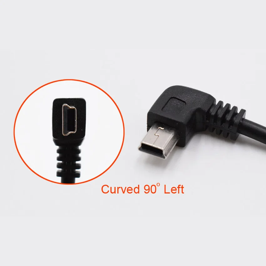 XCGaoon новый автомобильный зарядный левый 90 изогнутый мини USB кабель для