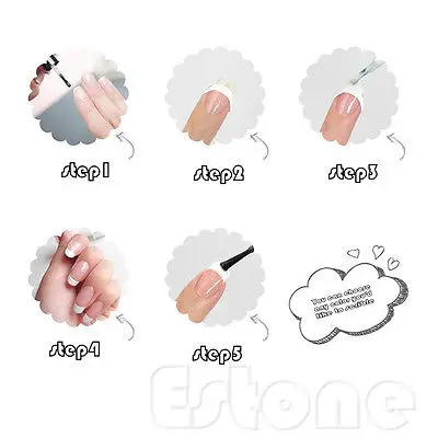 10 шт./лот Типсы для французского маникюра и нейл арта форма бахрома 3 стиля