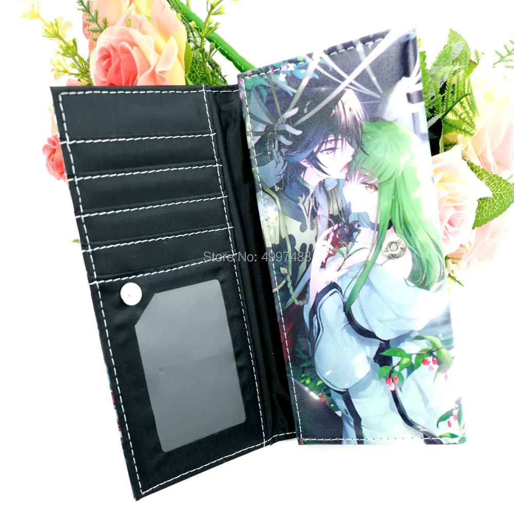 Аниме код Geass Letouch Синтетическая кожа Длинный кошелек держатель для карт мужчин