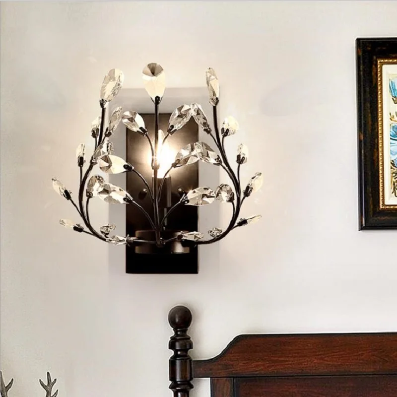 Современные золотые хрустальные Настенные светильники для гостиной роскошные в