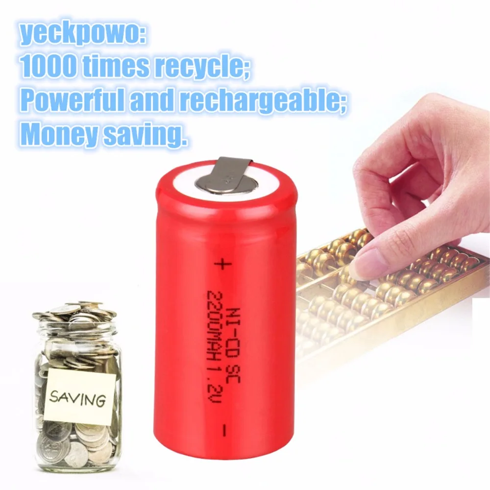 6 шт. SC 2200 мАч 1 2 В аккумулятор NICD аккумуляторные батареи для makita bosch B &amp D Hitachi metabo