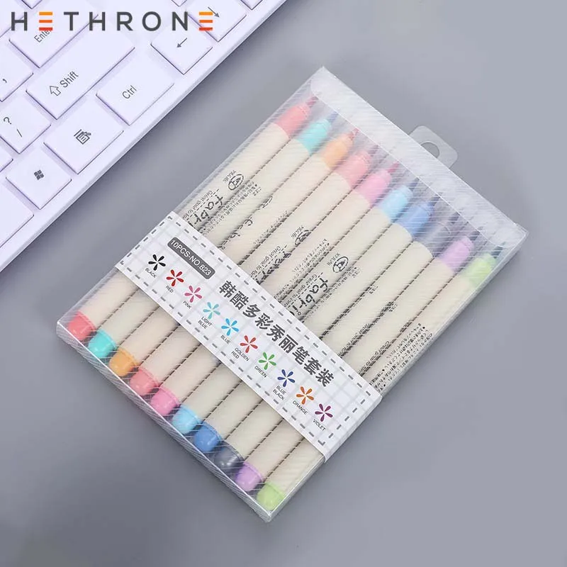Hethrone 10 шт. фабричная цветная ручка для письма краска каллиграфии хайлайтер