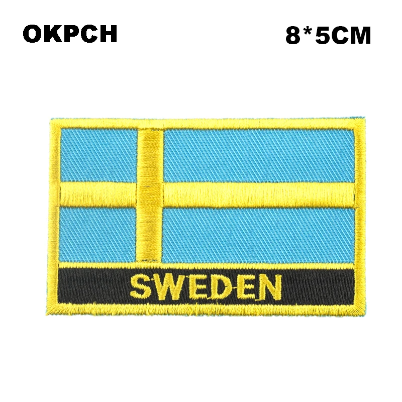 Norway Flag patcheswork fabric embroidery patch cutstom DIY stickers on clothing PT0144-R | Embroidery