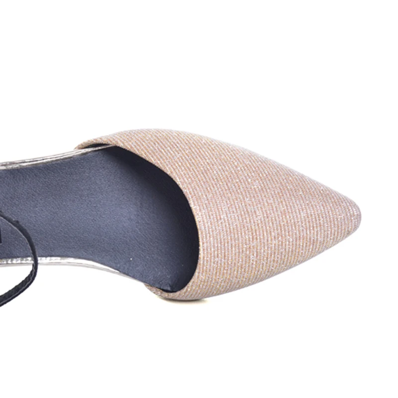 Золотые сандалии на плоской подошве летние туфли платформе без застежки женская