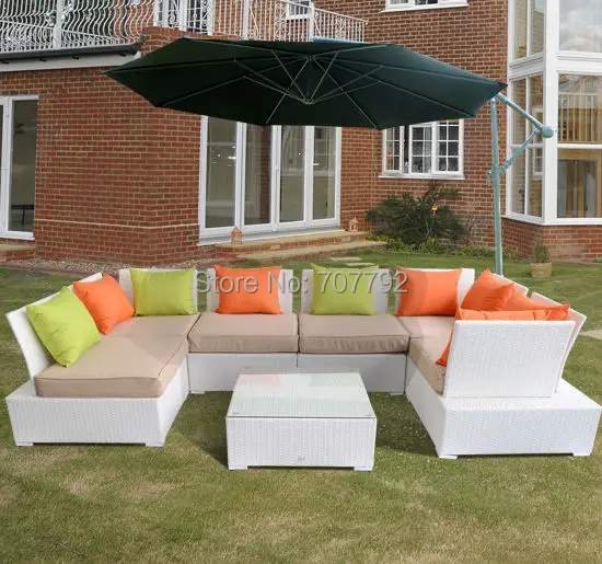 Комплект уличных плетеных угловых диванов из ротанга для сада 2015 горячая