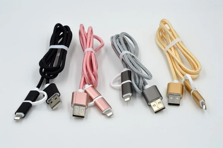 Один поворот две линии передачи данных Android для Apple Универсальная линия одна