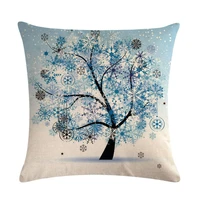 christmas tree gifts pattern cotton linen throw pillow cushion cover car home sofa decorative pillowcase