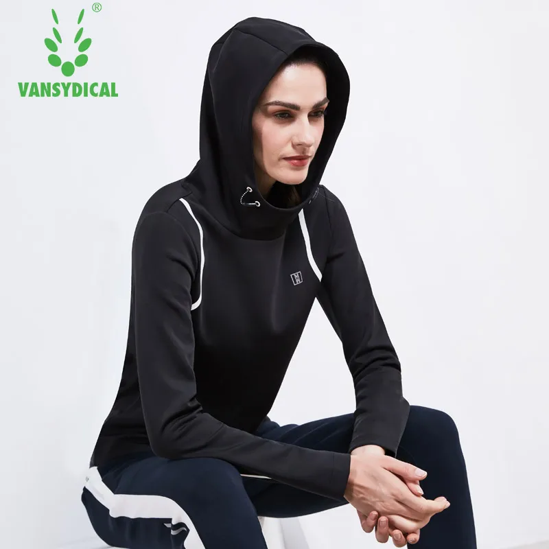 Vansydical Женская куртка с капюшоном для бега куртки фитнеса и йоги спортивные топы