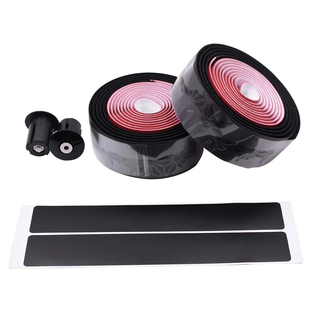 Black Red 2 TWTOPSE двухцветная велосипедная лента для руля, звездная выцветающая гоночная велосипедная лента, велосипедная лента для шоссейного велосипеда, водонепроницаемая полиуретановая лента - Цвет: Black Red 2