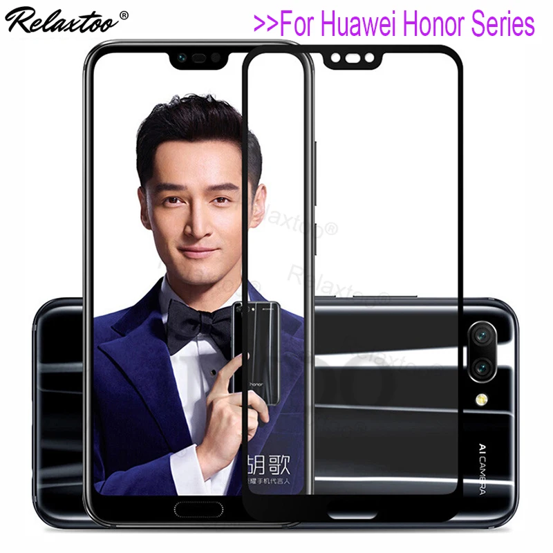 2.5D For Huawei Honor 10 Tempered Glass Full Cover Screen Protector Protection 9H honor10 5.84'' Film Guard | Мобильные