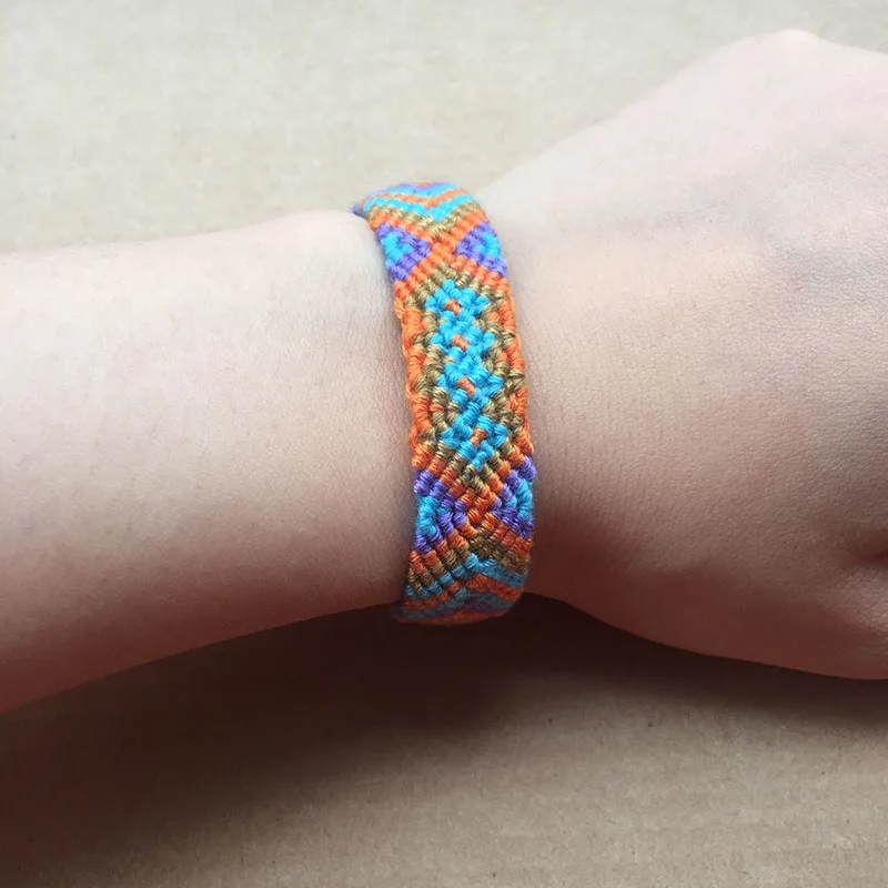 4 шт Набор браслетов ручная работа оранжевый цвет плетеные браслеты дружбы