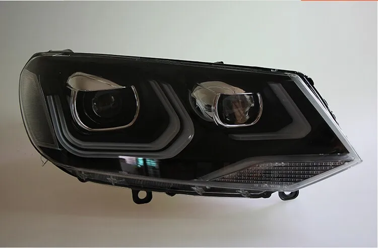 Высококачественный чехол для автомобиля для VW Toureg 11-2013 светодиодный головной светильник s DRL Дневной ходовой светильник Bi-Xenon HID аксессуары