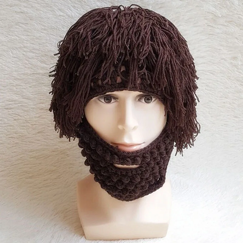 Шапки унисекс для мужчин и женщин вязаные шапки с забавными дикими волосами