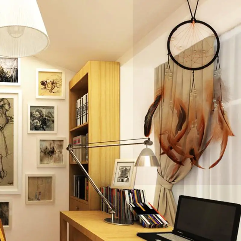 Перл Парусная Перо Dream Catcher Главная Украшение Автомобиля Украшения Кулон