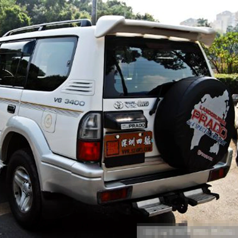 Для Toyota Prado FJ ABS Пластик задний Багажник крыло спойлер с светодиодный светильник для Toyota Prado FJ90 3400 спойлер