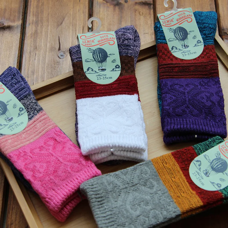 10 Пар/лот ДАМЫ ХЛОПОК двойной иглой цветочные носки Корейской моды all-матч Измир