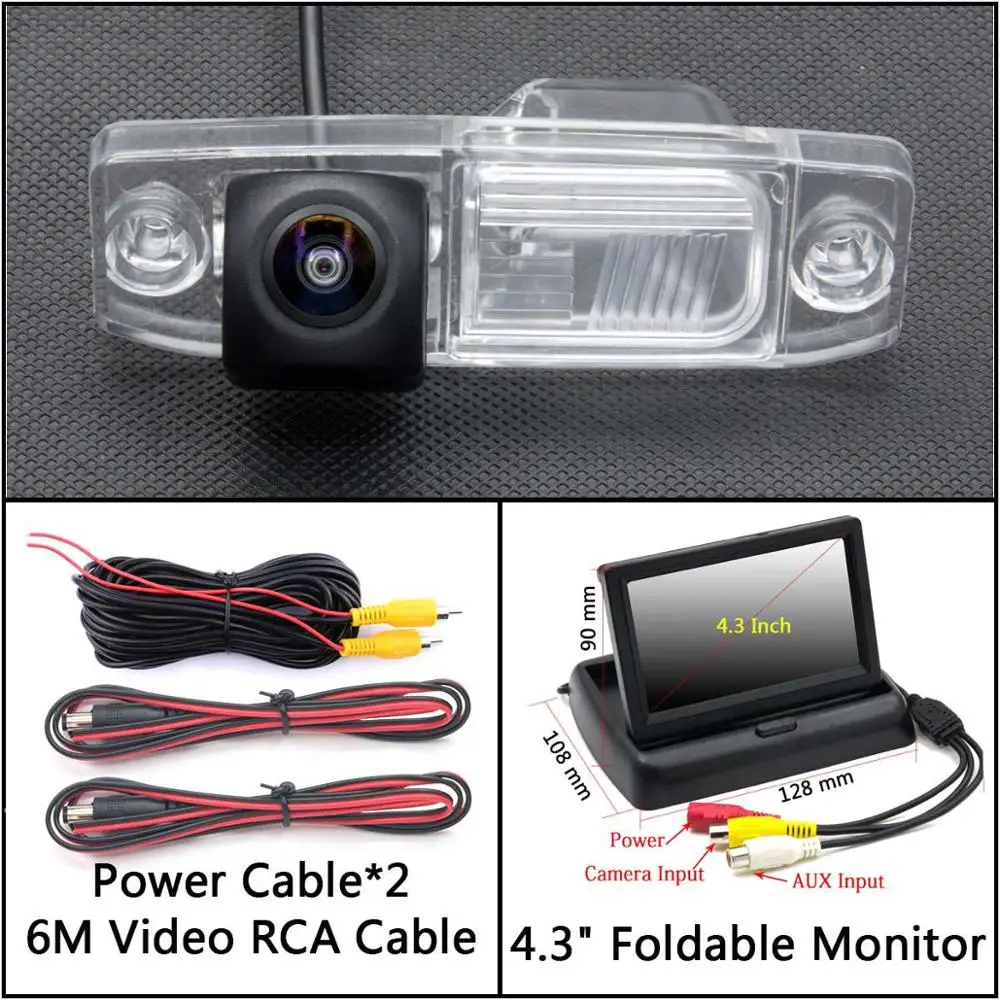Cam N 4.3 inch Fold 175 градусов HD резервная камера заднего вида для KIA Sorento 2010 2011 2012 2013 автомобильный парковочный монитор водонепроницаемый - Название цвета: Cam N 4.3 inch Fold