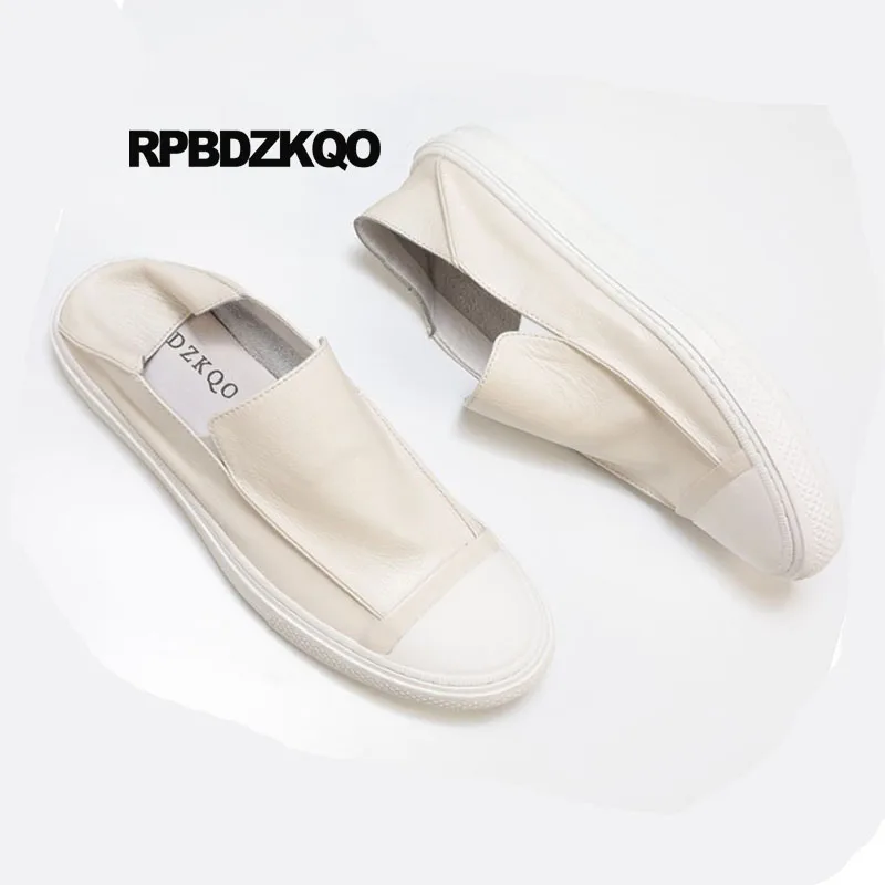 Driving Real Leather Luxury Brand Shoes Men High Quality Sneakers Slip On New Handmade Genuine Trainers White Casual Skate | Обувь