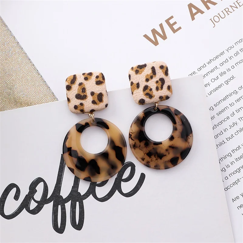 2018 корейский модный сексуальный тренд леопардовые геометрические большие