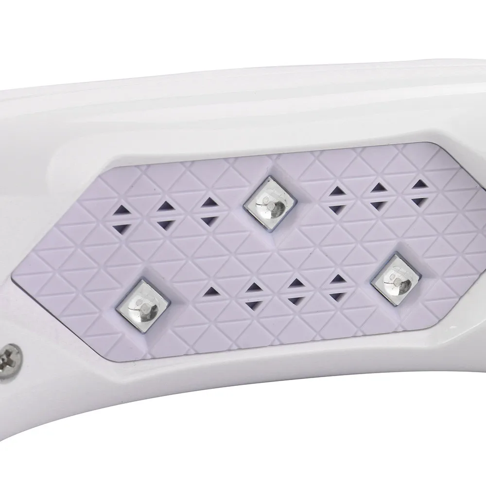 Лидер продаж женские модные белые Сушилка для ногтей 9 Вт УФ лампа светильник