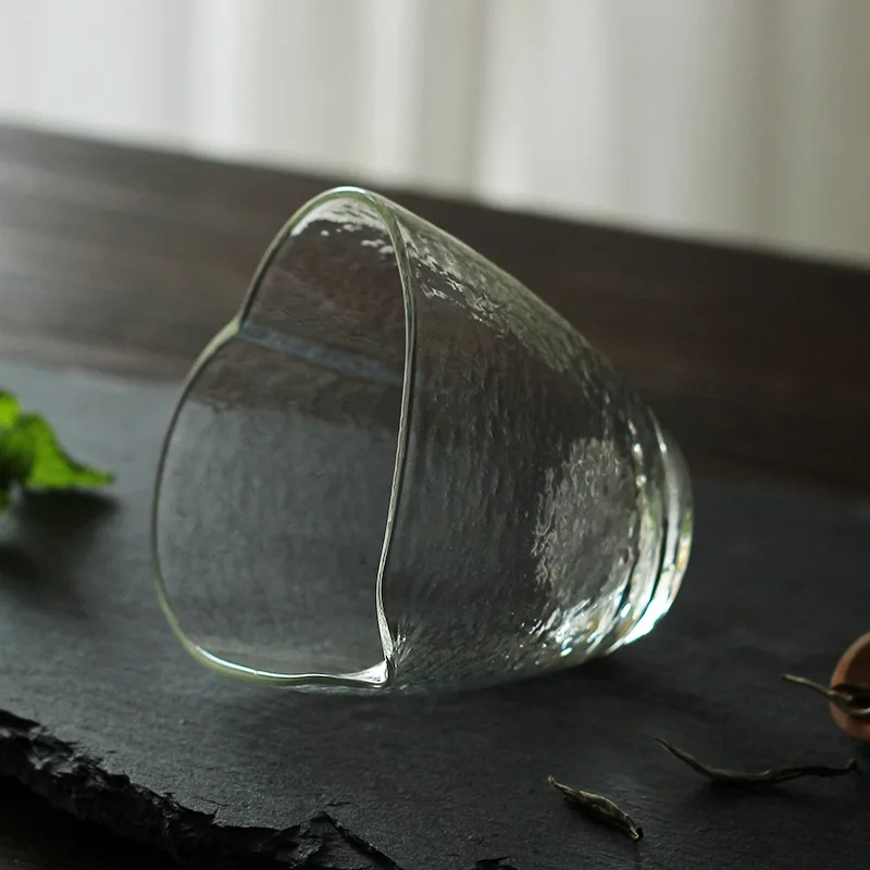 Стеклянная чашка-молоток в японском стиле форме сердца утолщенная и