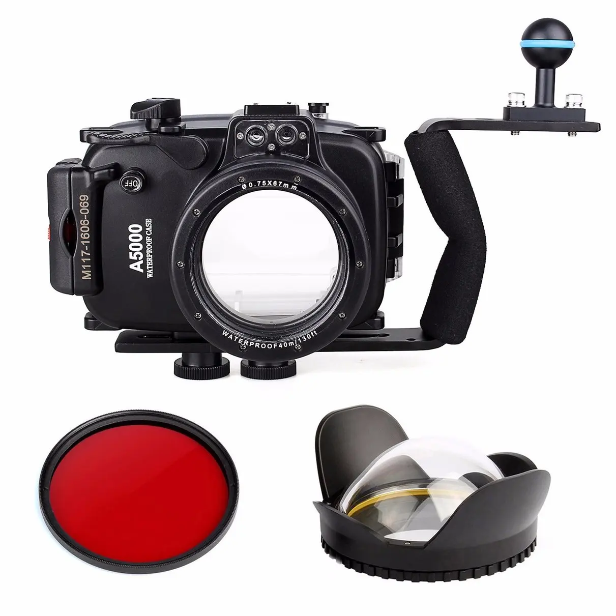 40 м 130 футов Водонепроницаемый чехол для подводной камеры Sony A5000 16 50 мм + ручка