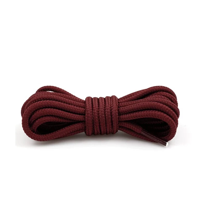 Dark red 1 пара, 21 цвет, круглые полиэфирные шнурки для ботинок, одноцветные классические шнурки для ботинок, шнурки для кроссовок, шнурки 90 см, 120 см, 150 см, длина - Цвет: Dark red