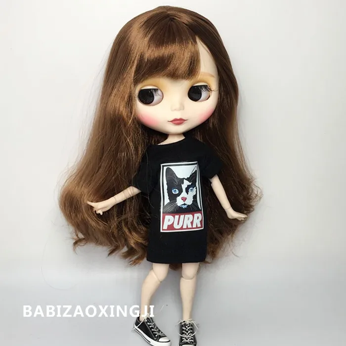 Модные кукольные футболки ручной работы 1/6 blyth аксессуары pullip одежда для 30 см licca