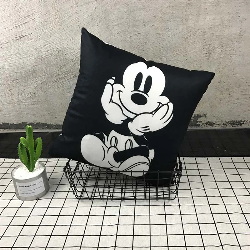 Наволочка для дивана с Микки и Минни Маус, декоративные наволочки coussin для дивана, 45x45 см, без наполнения