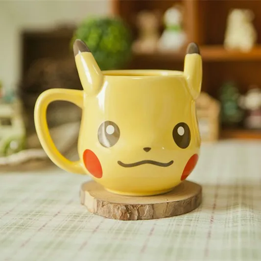Poke Pocket Monsters Пикачу керамическая кружка кофейная чашка тарелка с изображением Пикачу