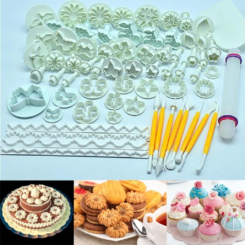 68 шт. инструменты для украшения торта Пластиковая форма печенья поворотный