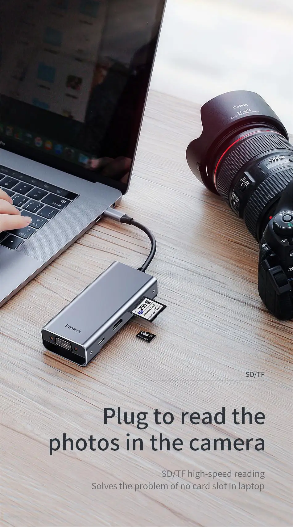 Baseus USB C концентратор type C к HDMI VGA RJ45 USB3.0 концентратор Мульти USB 3,0 type-c концентратор адаптер питания для MackBook Pro воздушный USB-C сплиттер