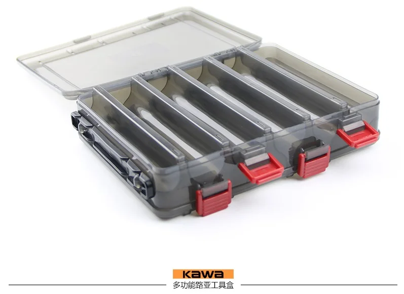 Двусторонняя коробка для рыбалки с отверстием слива 14/10 отделений|fishing box|box doubled