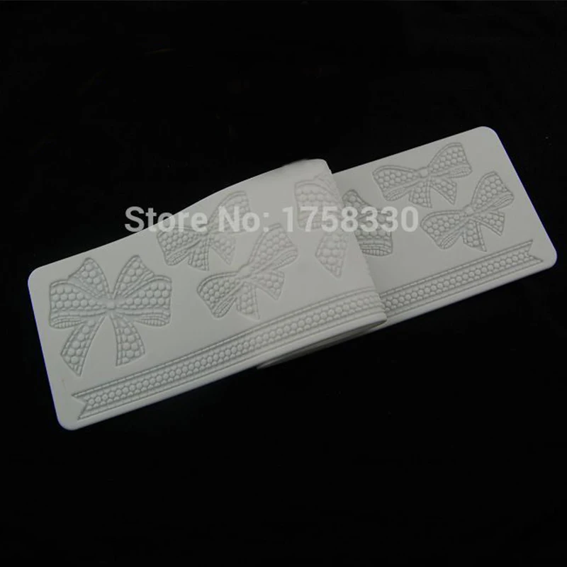 

39*8CM Silicone Sugar Lace Mat Cake Mold Decorating Tool fondant mould Bowknot Pattern Moldes De Silicona