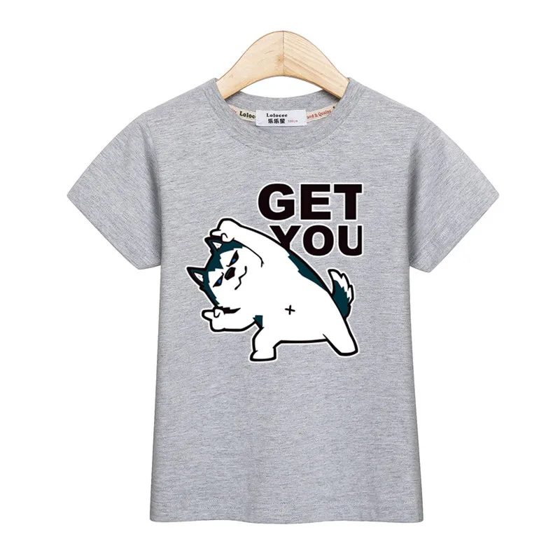 Get you fashion baby boys tops cute huskies kids clothes girls fashion t-shirt cartoon dog print kid tees summer cotton shirt