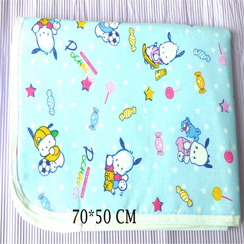 Blue Middle size Детские пеленальные подушечки, многоразовые детские подгузники, матрас, подгузники для новорожденных, случайный узор, постельное белье, водонепроницаемый лист, пеленальный коврик - Цвет: Blue Middle size