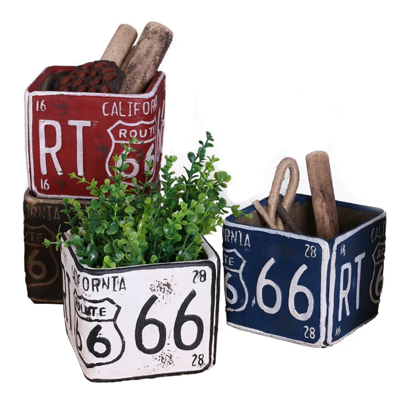 Ретро ностальгическая пепельница креативный номерной знак 66 предметы дорожного