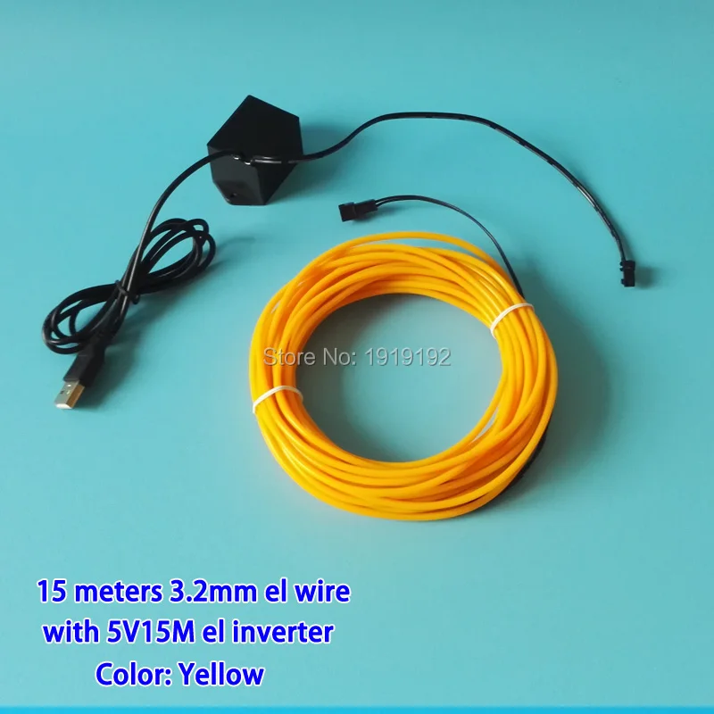 Сделай сам светящийся 3 2 мм 15 метров электропровод трубка веревка Гибкая