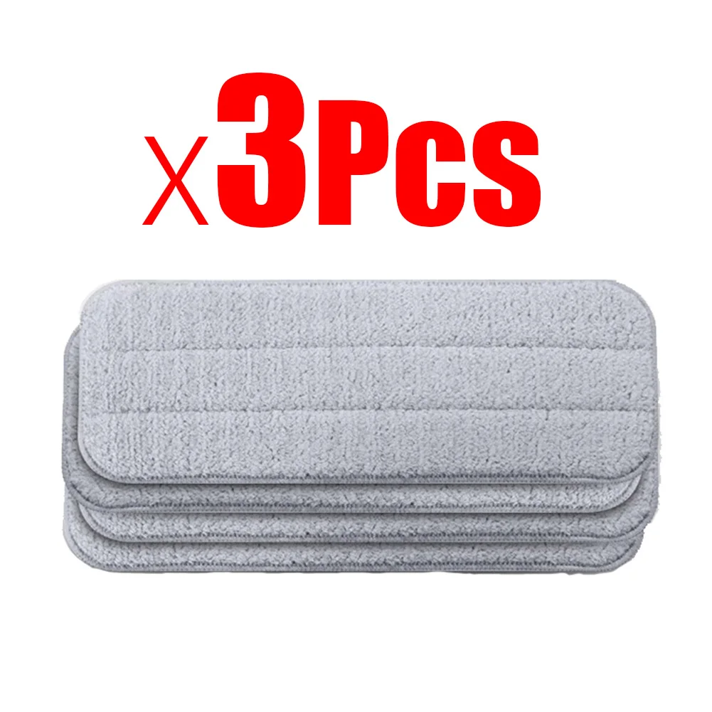 3Pcs xiaomi mi jia Deerma, сменная швабра, ткань для mi jia, спрей для воды, Швабра, вращающаяся на 360 градусов, чистящая тканевая головка, деревянная - Цвет: 3Pcs