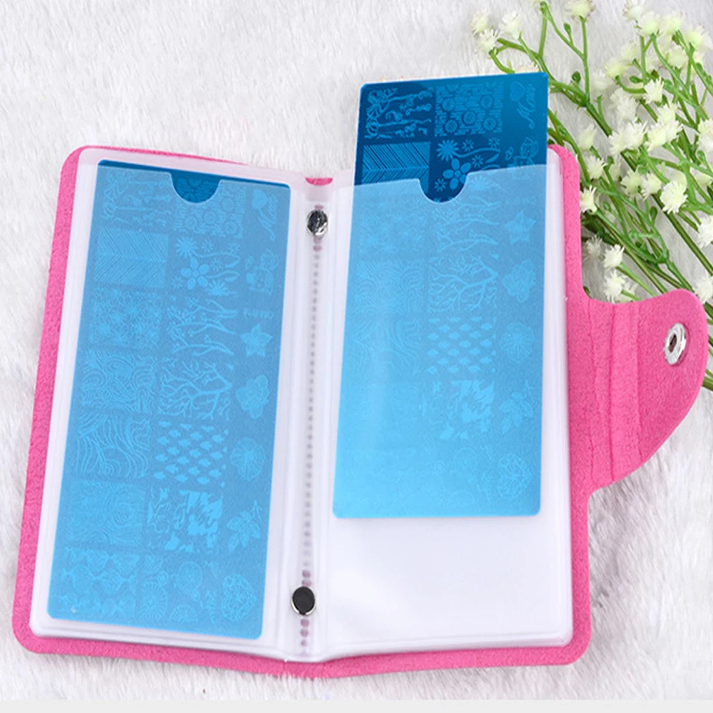 1 шт. 24 слота держатель для штамповки пластинки ногтей чехол сумка хранения