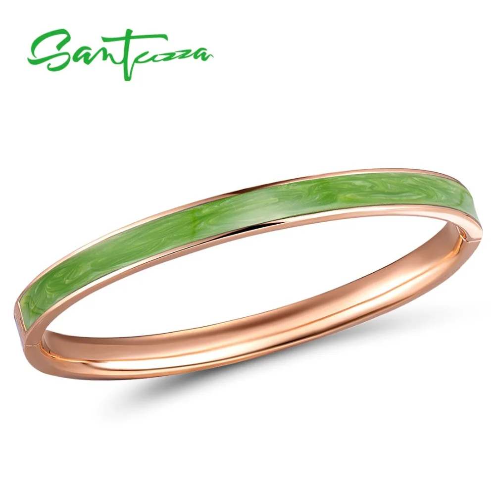 SANTUZZA, женский браслет, простой, лаконичный, многоцветный, эмаль, браслет, высокое качество, вечерние, модные ювелирные изделия ручной работы